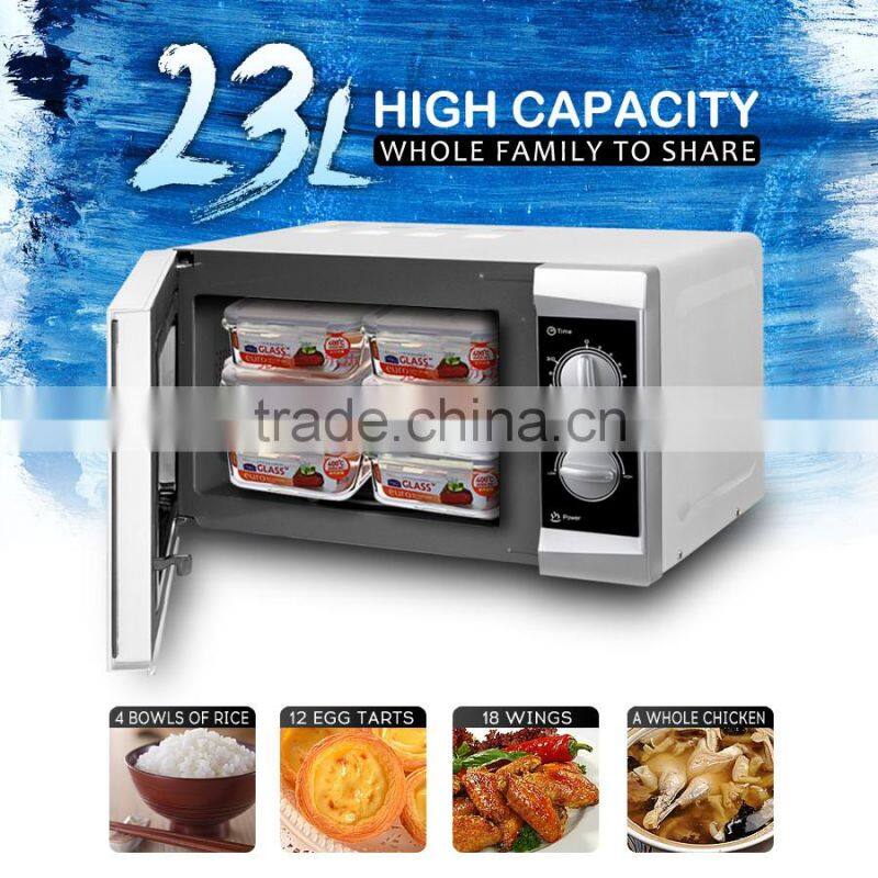 2016hot selling 23L/25L 800w stainless steel pizza microwave oven