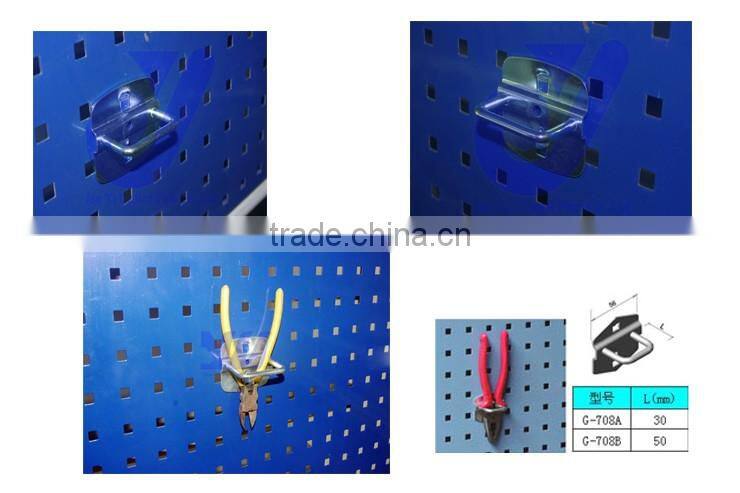 G-708|Anti-rust metal hook for factory|Industrial hook for work space metal plate|Durable hook for tools storage