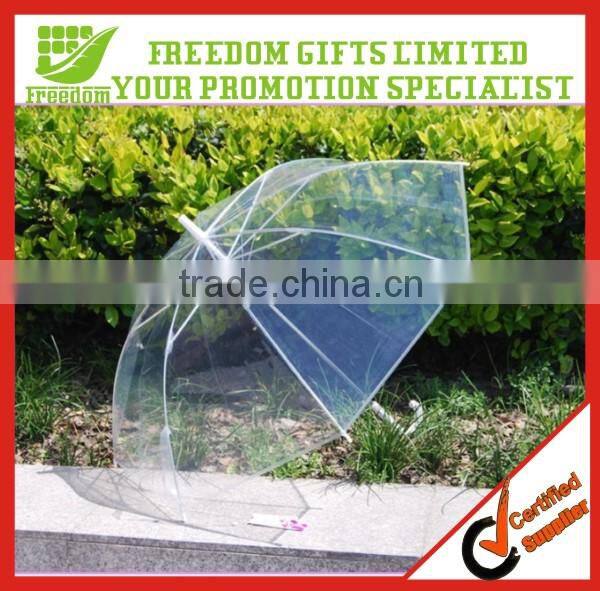 Customized Straight Rod Fashion Transparent Umbrella