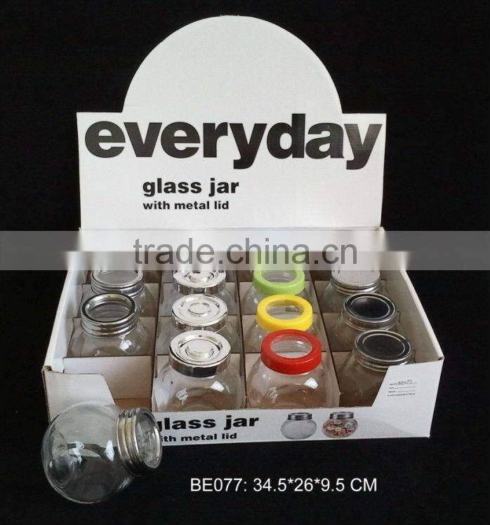 spice jar glass set in a display box