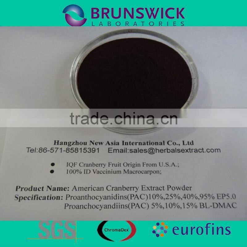 Pure Cranberry Prices,100% ID Vaccinum Macrocarpon,Proanthocyanidins 5%,10%,15% BL-DMAC;25%,40%,95% UV EP Method