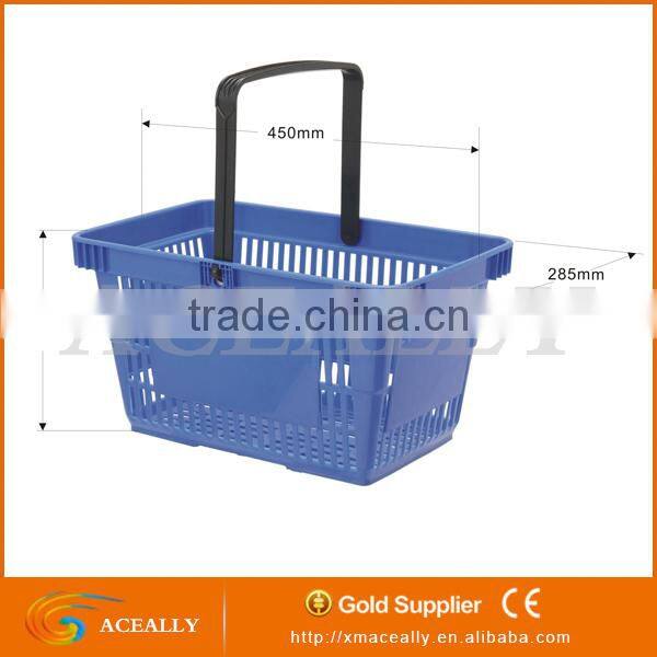 2016 Chinese newly design supermarket basket with wheels shopping cart cost for sale
