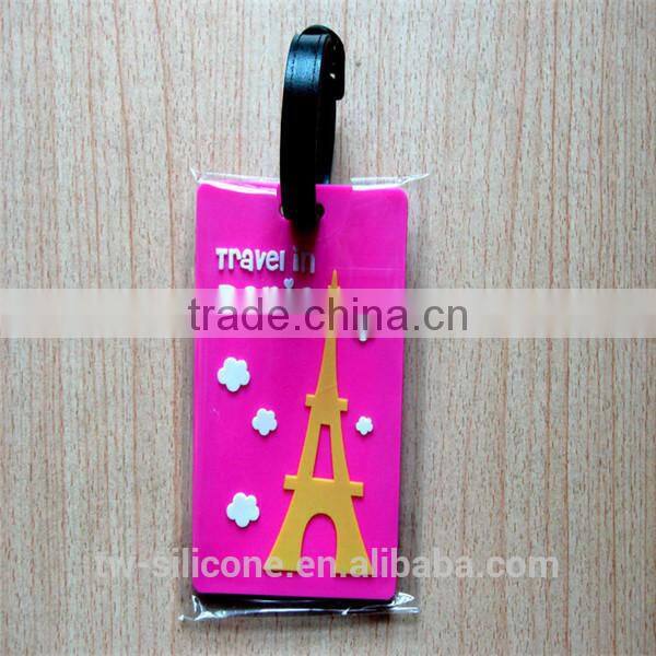 2016new product promotional silicone luggage tag