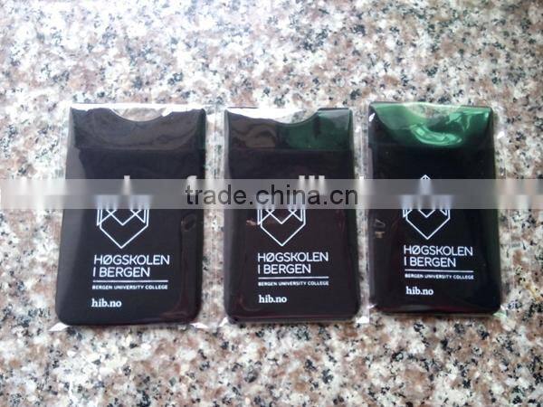 Top quality spandex 3m sticker smart wallet mobile card holder