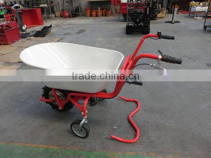 Construction electric wheelbarrow with motor and brake