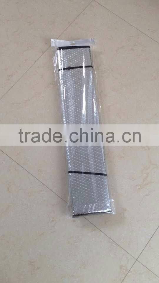Foldable sun plain car visor PE bubble aluminum foil with 2 elastic bands for better storage