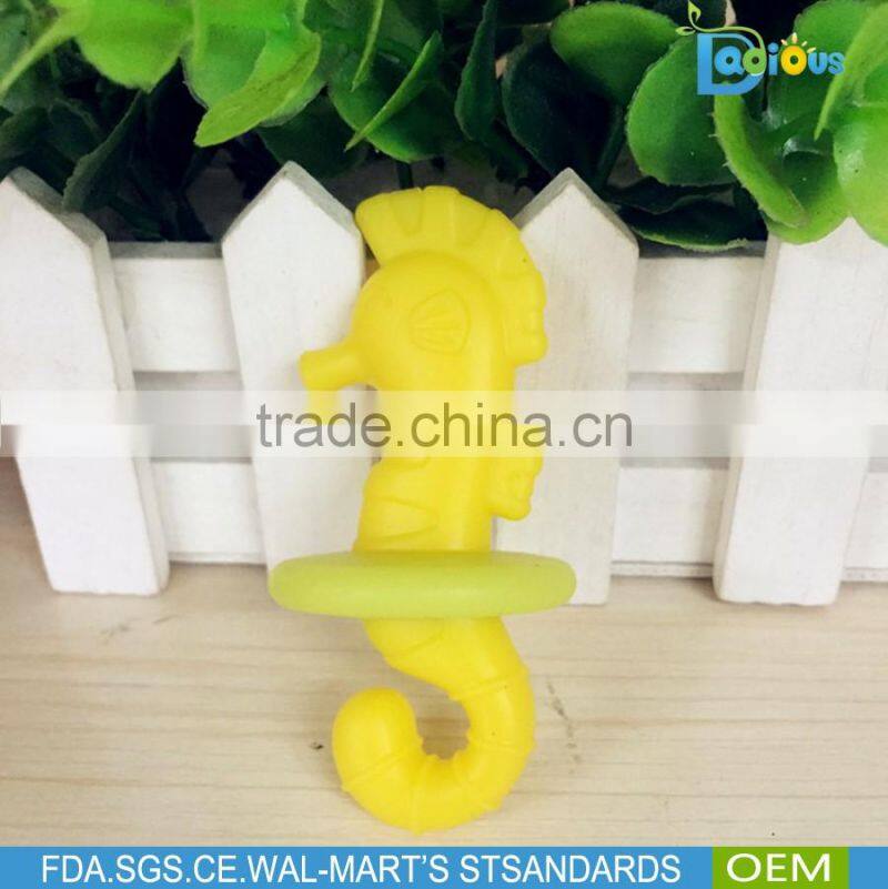 Wholesale BPA Free Natrual Soft Toy Silicone Baby Teether fish shape infant teether