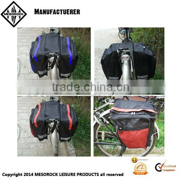Bike Bicycle Cycling Rear Seat Double Panniers Bag Trunk Rack Pack Pouch