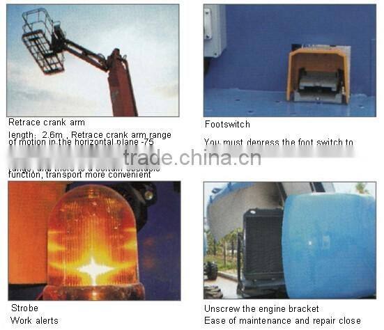 500kg 30m Straight hydraulic arm diesel aerial work platform