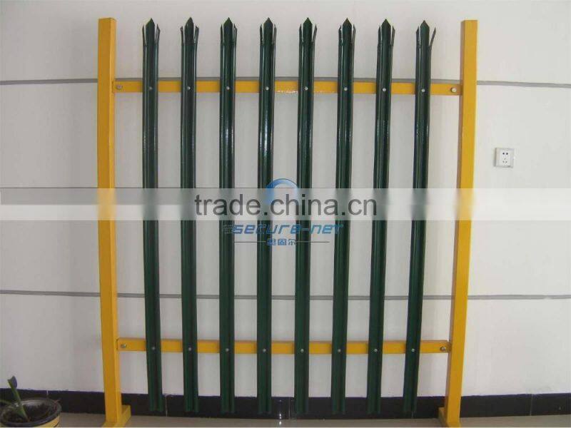 China new design hot sale galvanized triple pointed w section palisade fence