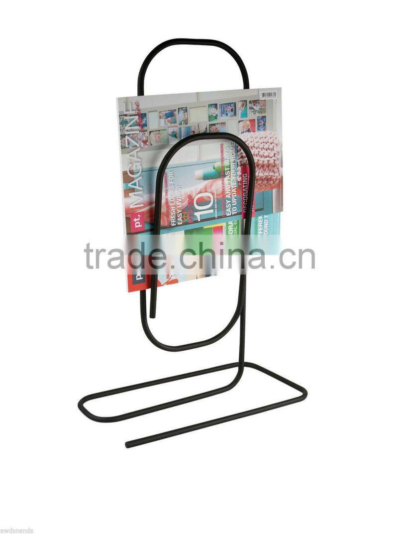 Vintage Mid Century Modern Wire Rack Record Holder Newspaper Stand