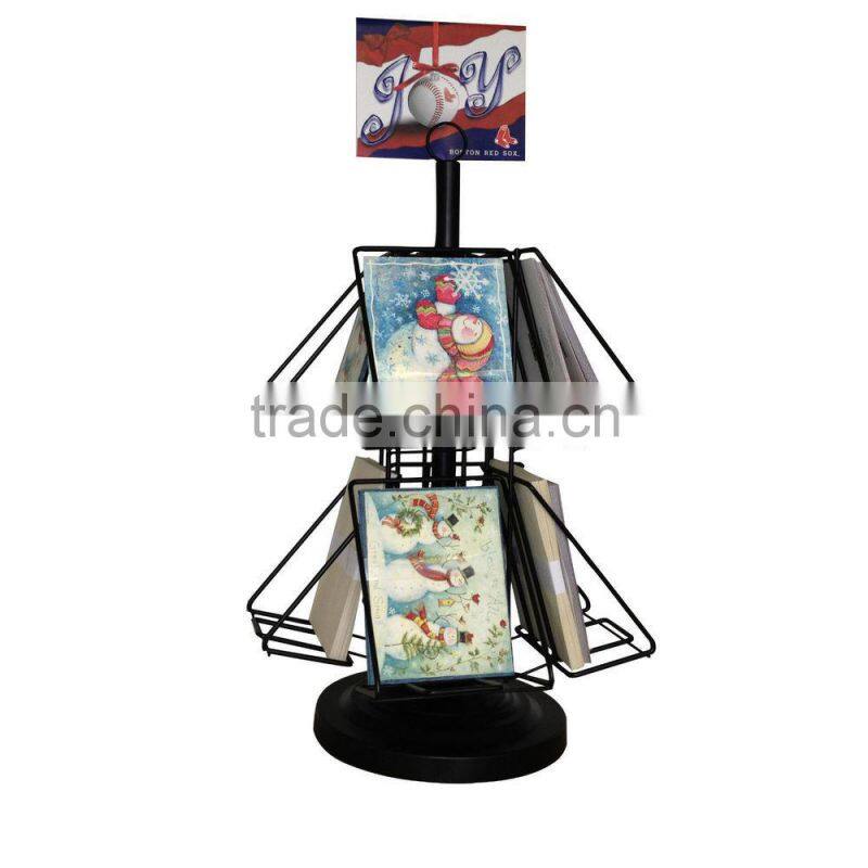Wire free standing greeting card stand
