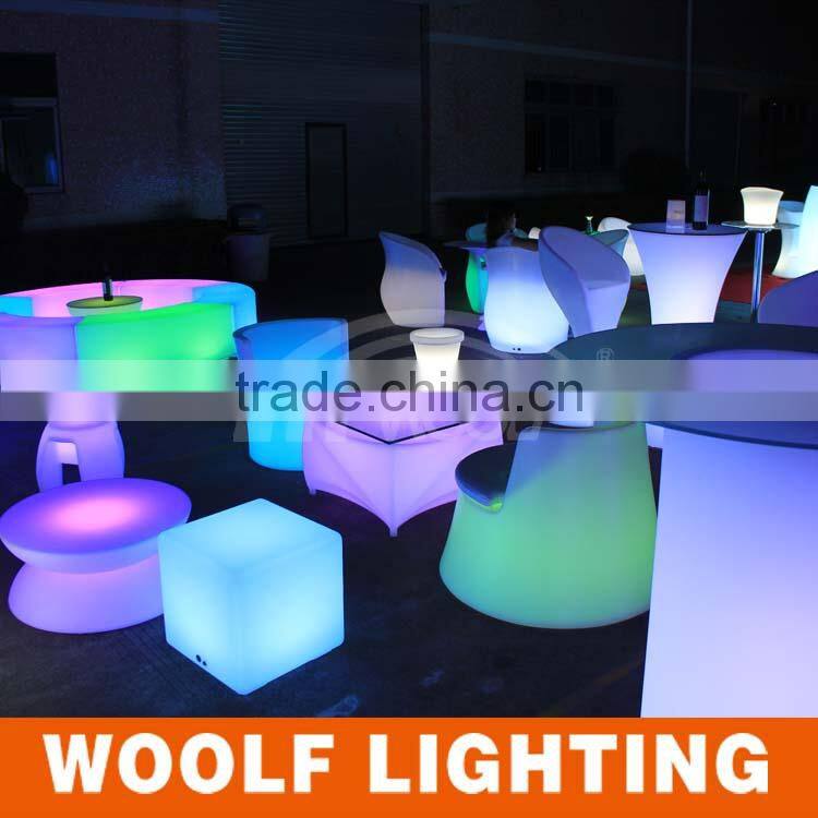 Colors Change led ktv party Furniture modern dinner cute led dinner table