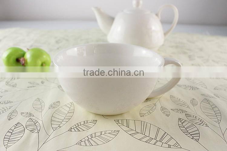 Custom Design Ceramic Tea Set White Porcelain Tea For One Teapot and Cup