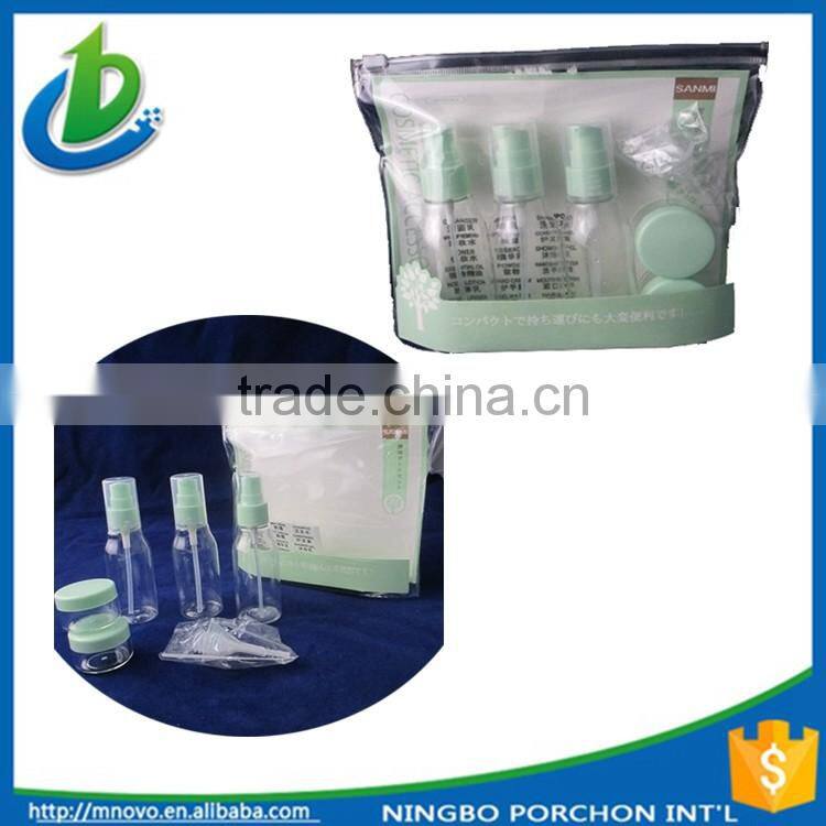 2016 new cheap hot sale plastic travel bottle set