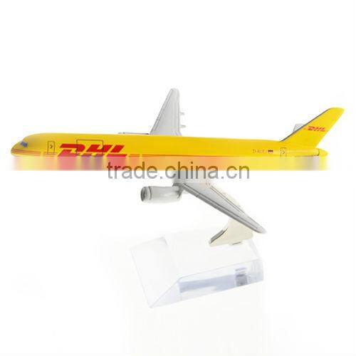 DHL Metal Airplane Model B757 for decoration