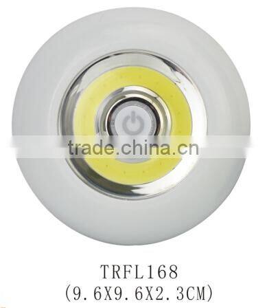 Round shape plastic COB touch light LED push light