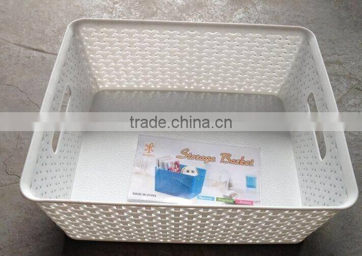 Multi-use home office storage basket/plastic desktop organizer basket