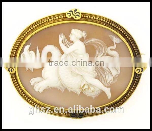 Custom one piece resin skull cameo pendant supplier