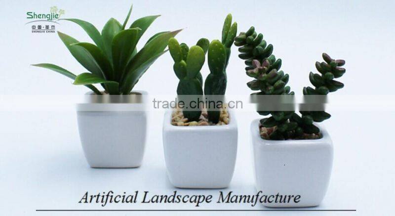 artificial green mini plants for office decoration