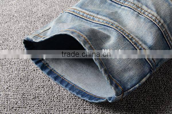 Europe wash faded jeans high street style men's short pants