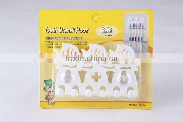 Sucker type Human shaped plastic toothbrush holder plastic bathroom accessories