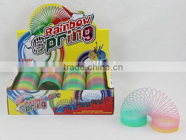 hot sale colorful magic rainbow spring kids educational toys/ plastic rainbow circle