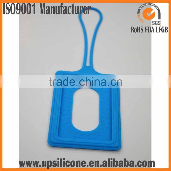 2016 china manufacturer washable silicone hang tag with cord