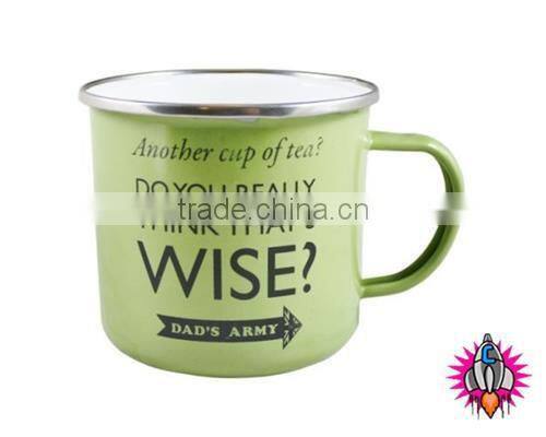 customized enamel mug CAMPING TEA COFFEE MUG CUP