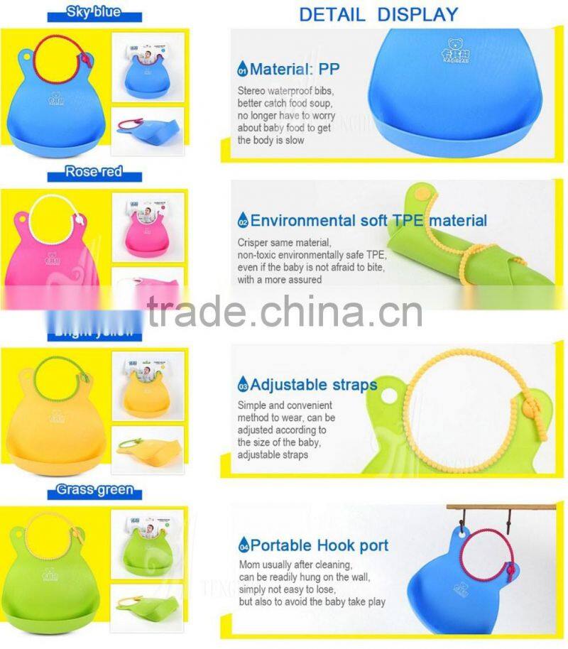 Wholesale Colorful Baby Bib Silicone Baby Bib Customized
