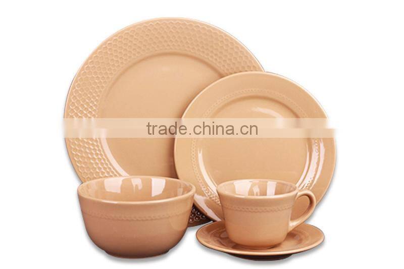 2015 new monochrome high quality ceramic arcopla dinner set