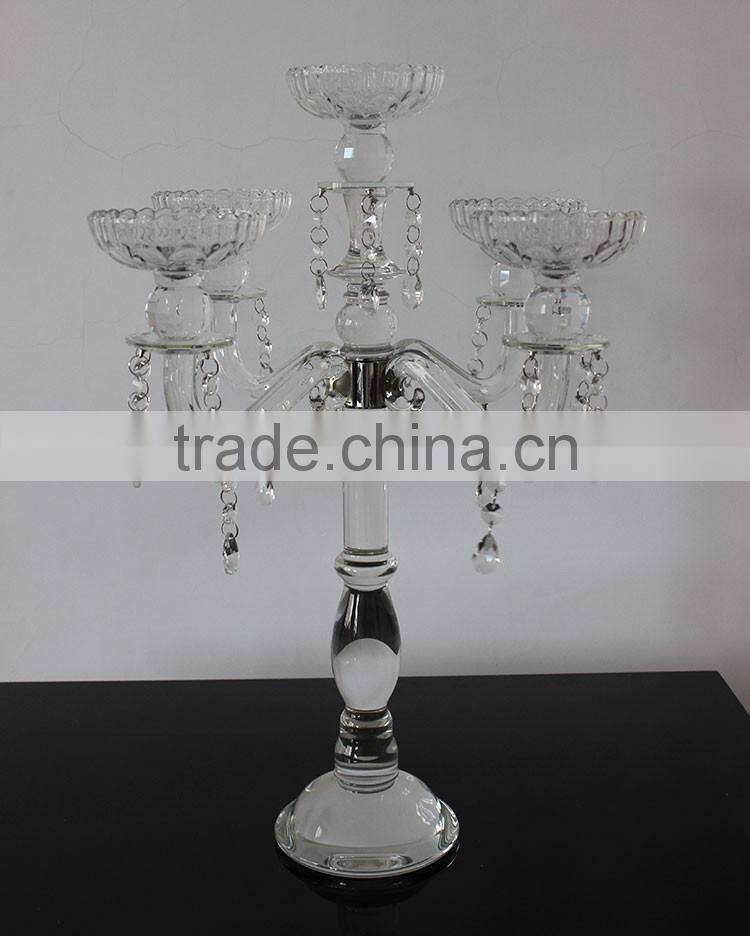 Jingyage wedding crystal table flower candelabra centerpiece