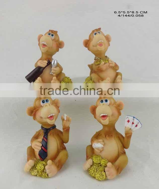 resin monkey figurine for new year