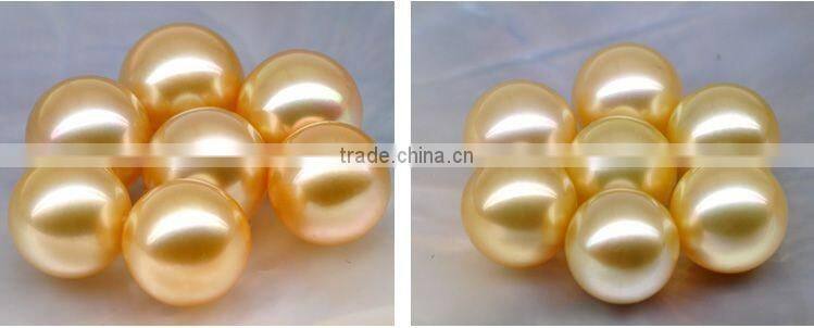 wholesale 9-10mm gold south sea pearl with no hole