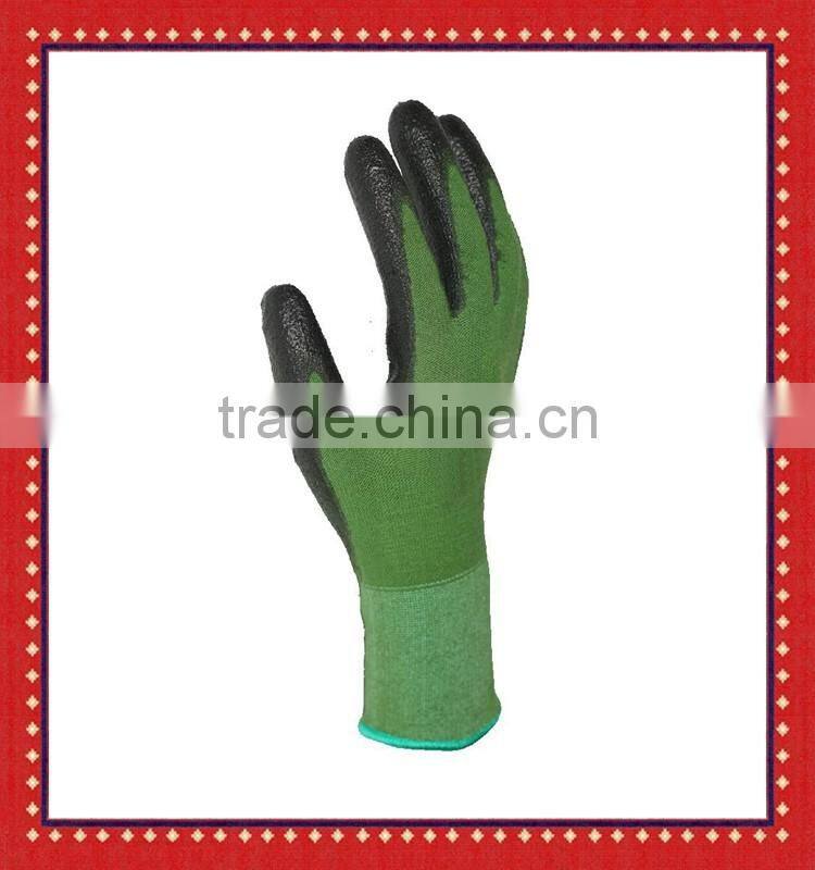 Polyurethane Coated Bamboo Fiber Work and Garden Gloves