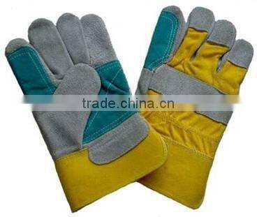 Double palm leather safety glove ZM-B8