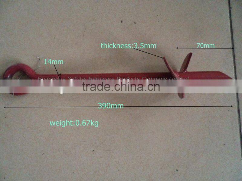 black&red painted fence earth anchor on hot sale china supplier