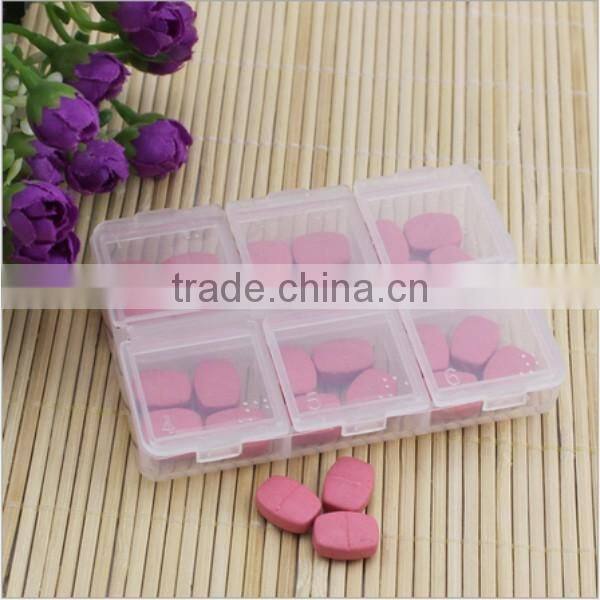 custom clear 6 compartment plastic pill box,custom clear practical plastic pill box,custom compartment plastic pill box supplier