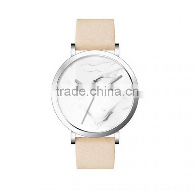 British Style Marble Face Watches Hot Fashion Marbling Stripe Creative Quartz Leather Watch men business wristwatch