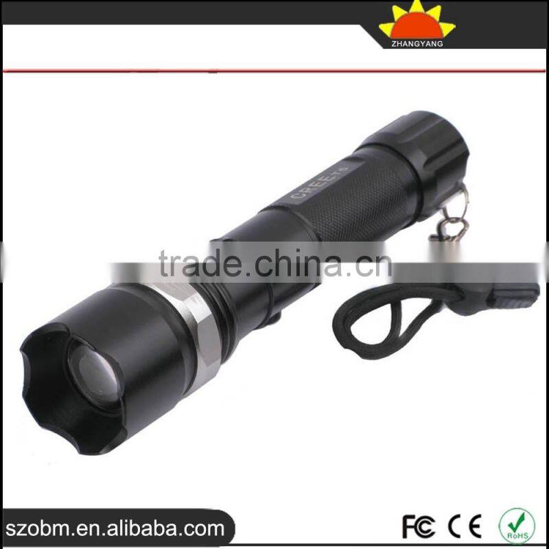 Wholesale High quality SS-911 XM-L T6 LED 5-Mode Rechargeable Focus Zoomable Flashlight