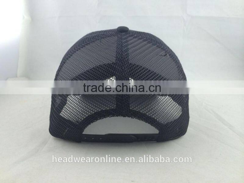 Fashion 6 panel trucker hat and snapback mesh cap with embroidery