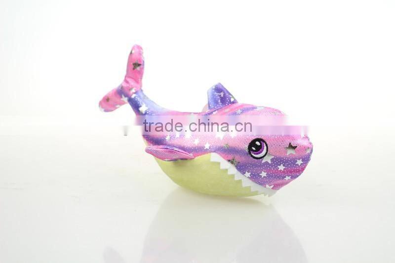 Cute novelty whale plush bling bling animal toy with new design
