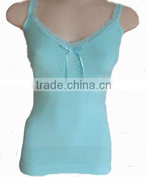 cheap seamless vest with lace (HB083)