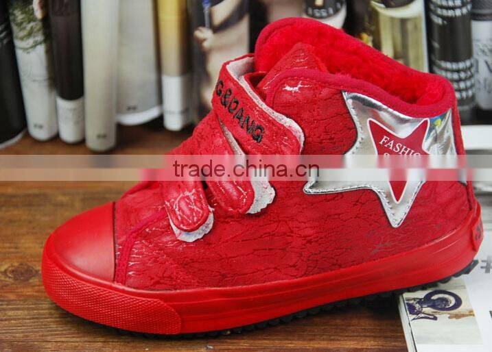 GZYNew design good quality warmly colorful kids leather shoes