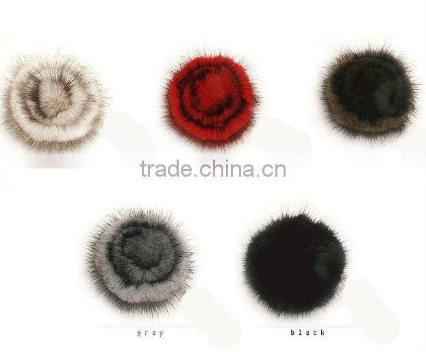 CX-A-41 8cm Mink Fur Flower Brooch Pin