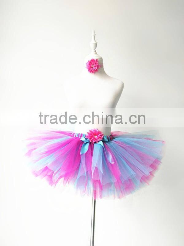 Stock wholesale 3layers ballet tutu girls fluffy tutu sparkle tutu
