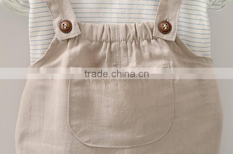 Kids Clothes Flutter Shirt Match Suspender Shorts Fashion Child Girl Dress