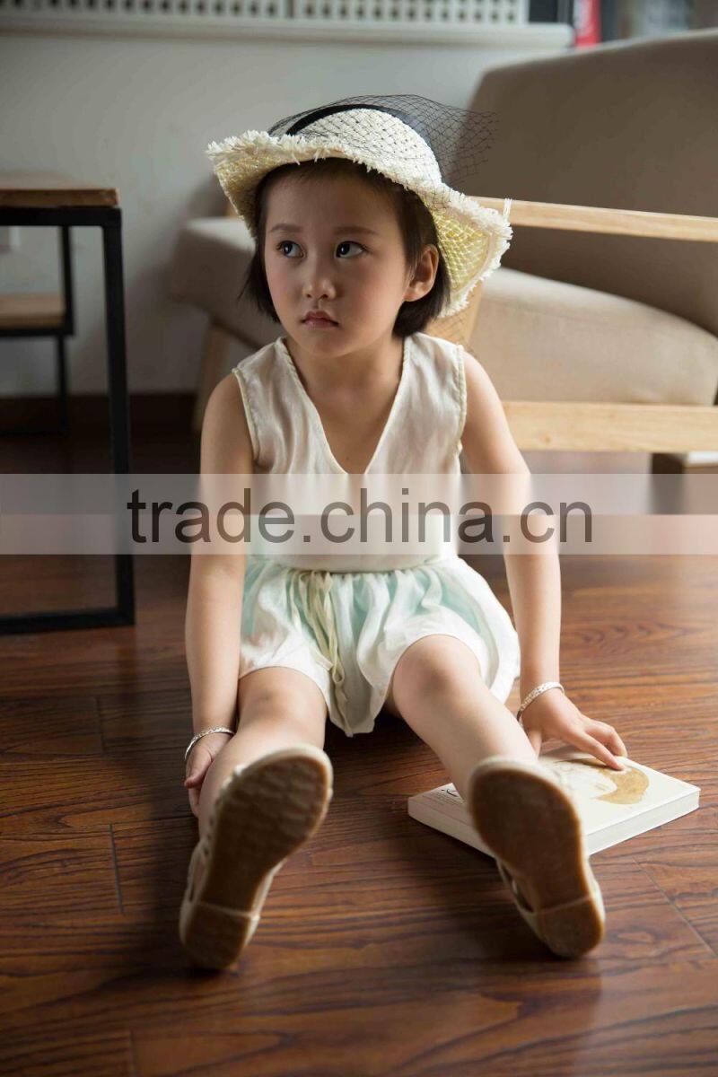 COOL KID ZONE lovely white chiffon children suit girl child garment