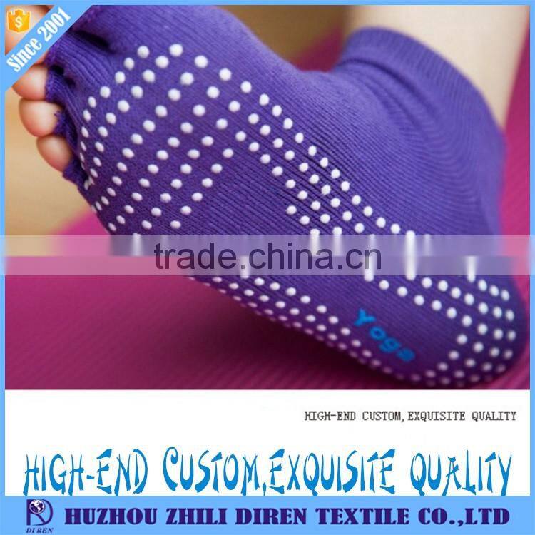 High Elasticity Custom Non slip Toeless/Toe Yoga Socks for Women