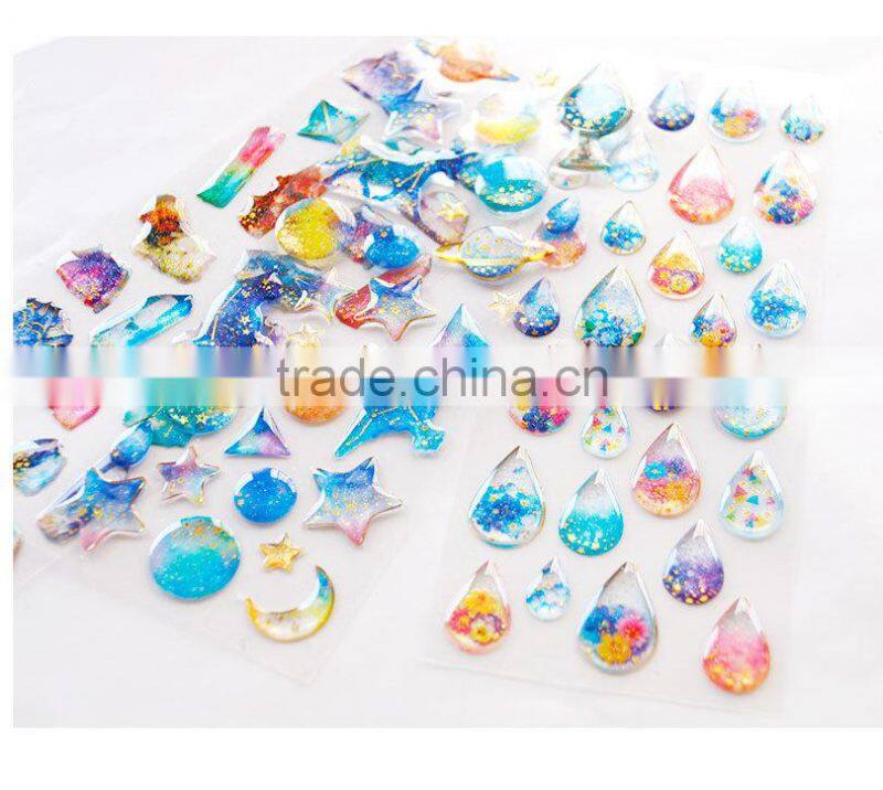 custom epoxy resin sticker waterproof PVC sticker decorative children sticker